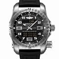 Breitling Breitling Emergency E76325221B1S1  E76325221B1S1 кварцевые мужские часы черный циферблат, браслет каучук — вид спереди