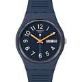 Swatch Swatch Gent Biosourced Standard SO28I700  SO28I700 кварцевые женские часы синий циферблат, браслет силикон — вид спереди