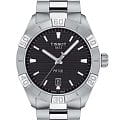 Tissot Tissot PR 100 Sport Gent T101.610.11.051.00 PR 100 T1016101105100 кварцевые мужские часы  черный циферблат, браслет нержавеющая сталь — вид спереди