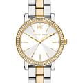 Michael Kors Michael Kors Corey MK7348  MK7348 кварцевые женские часы серебристый циферблат, браслет нержавеющая сталь с pvd-покрытием — вид спереди