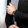 Longines Longines HydroConquest L3.782.4.56.6 механические мужские часы часы, крупный план черный циферблат