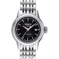 Tissot Tissot Carson Automatic Lady T085.207.11.051.00 Carson T0852071105100 механические женские часы черный циферблат, браслет нержавеющая сталь — вид спереди