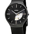 Rado Rado True Thinline R27247159  R27247159 кварцевые мужские часы черный циферблат, браслет каучук — вид спереди