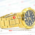Seiko Seiko 5 Regular SNKK22K1 механические мужские часы часы крупный план черный циферблата