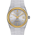 Tissot Tissot PRX Powermatic 80 Steel & 18k Gold T931.207.41.031.01  T9312074103101 механические женские часы серебристый циферблат, браслет нержавеющая сталь — вид спереди