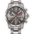 Certina Certina DS Podium Chronograph 1/10 sec C034.417.44.087.00  C0344174408700 кварцевые мужские часы серый циферблат, браслет титановый — вид спереди