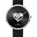 Jacques Lemans Jacques Lemans  Design Collection 1-2092B  1-2092B кварцевые женские часы черный циферблат, браслет кожаный — вид спереди