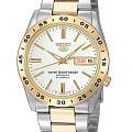 Seiko Seiko 5 Regular SNKE04K1  SNKE04K1 механические мужские часы белый циферблат, браслет нержавеющая сталь с pvd-покрытием — вид спереди