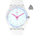Swatch Swatch New Gent Biosourced Swatch Pay! SO29K116-5300  SO29K116-5300 кварцевые женские часы белый циферблат, браслет силикон — вид спереди