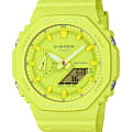 Casio Casio G-Shock GA-2100-9A9DR (GA-2100-9A9) GA-2100 GA-2100-9A9DR электронные мужские часы желтый циферблат, браслет пластик — вид спереди