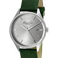 Kenneth Cole Kenneth Cole Classic 10029308  10029308 кварцевые мужские часы серебристый циферблат, браслет кожаный — вид спереди