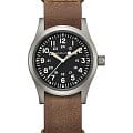 Hamilton Hamilton Khaki Field Mechanical H69439531  H69439531 механические мужские часы черный циферблат, браслет кожаный — вид спереди