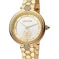 Just Cavalli Just Cavalli JC1L128M0075  JC1L128M0075 кварцевые женские часы  серебристый циферблат, браслет сталь c pvd покрытием — вид спереди