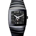 Rado Rado Sintra R13663152  R13663152 кварцевые мужские часы черный циферблат, браслет керамика — вид спереди