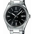 Casio Casio Collection LTP-1302PD-1A1  LTP-1302PD-1A1 кварцевые женские часы черный циферблат, браслет нержавеющая сталь — вид спереди