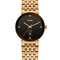 Rado Rado Florence Diamonds R48917703  R48917703 кварцевые женские часы коричневый циферблат, браслет нержавеющая сталь с pvd-покрытием — вид спереди
