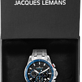 Jacques Lemans Jacques Lemans  Sport 1-2099E кварцевые мужские часы часы крупный план черный циферблата