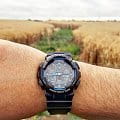 Casio Casio G-Shock GA-100-1A2NDR (GA-100-1A2DR) спортивные наручные часы, вид спереди