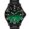 Tissot Tissot Seastar 1000 Quartz 40mm T120.410.33.091.00 Seastar 1000 T1204103309100 кварцевые мужские часы  зеленый циферблат, браслет сталь c pvd покрытием — вид спереди