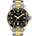 Tissot Tissot Seastar 1000 36mm T120.210.22.051.00 Seastar 1000 T1202102205100 кварцевые мужские часы черный циферблат, браслет нержавеющая сталь с pvd-покрытием — вид спереди