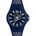 Plein Sport Plein Sport Thunderstorm Chrono PSBBA0223  PSBBA0223 кварцевые мужские часы синий циферблат, браслет силикон — вид спереди