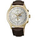 Orient Orient TT0V002W (FTT0V002W)  FTT0V002W  мужские часы  серый циферблат, браслет кожа + текстиль — вид спереди
