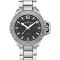 Hamilton Hamilton Khaki Navy Frogman Auto H77485130  H77485130 механические мужские часы черный циферблат, браслет нержавеющая сталь — вид спереди