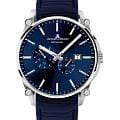 Jacques Lemans Jacques Lemans Derby 1-2200B  1-2200B механические мужские часы синий циферблат, браслет кожаный — вид спереди