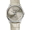 Mido Mido Commander Lady M021.207.16.296.00  M0212071629600 механические женские часы бежевый циферблат, браслет кожаный — вид спереди