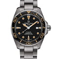Certina Certina DS Action Diver C032.607.44.051.00 DS Action C0326074405100 механические мужские часы черный циферблат, браслет титановый — вид спереди