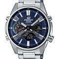 Casio Casio Edifice ECB-S100D-2A ECB ECB-S100D-2A кварцевые мужские часы синий циферблат, браслет нержавеющая сталь — вид спереди