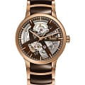 Rado Rado Centrix Automatic Open Heart R30181312  R30181312 механические мужские часы коричневый циферблат, браслет сталь + pvd + керамика — вид спереди