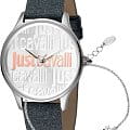 Just Cavalli Just Cavalli Sets JC1L032L0215  JC1L032L0215 кварцевые женские часы серебристый циферблат, браслет кожаный — вид спереди
