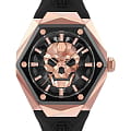 Philipp Plein Philipp Plein Skull Spikes PWPWA0224  PWPWA0224 кварцевые женские часы черный циферблат, браслет силикон — вид спереди