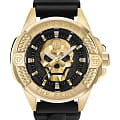Philipp Plein Philipp Plein The Skull PWAAA0221  PWAAA0221 кварцевые мужские часы черный циферблат, браслет силикон — вид спереди
