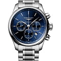 Longines Longines Master Collection L2.859.4.92.6  L28594926 механические мужские часы  синий циферблат, браслет нержавеющая сталь — вид спереди