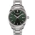 Tissot Tissot PR 100 Quartz 34mm T150.210.11.091.00 PR 100 T1502101109100 кварцевые женские часы зеленый циферблат, браслет нержавеющая сталь — вид спереди