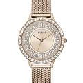 Guess Guess Dress Steel GW0402L3  GW0402L3 кварцевые женские часы золотой циферблат, браслет нержавеющая сталь с ip-покрытием — вид спереди