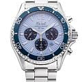 Orient Orient Chronograph Mako Kamasu RA-TX0210L  RA-TX0210L кварцевые мужские часы синий циферблат, браслет нержавеющая сталь — вид спереди