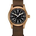 Hamilton Hamilton Khaki Field Mechanical Bronze H69459530  H69459530 механические мужские часы черный циферблат, браслет кожаный — вид спереди