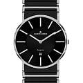 Jacques Lemans Jacques Lemans 1-1648A  1-1648A кварцевые мужские часы черный циферблат, браслет сталь + керамические вставки — вид спереди