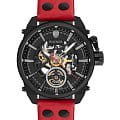 Wainer Wainer Iconic WA.25980-F  WA.25980-F механические мужские часы  черный циферблат, браслет кожаный — вид спереди
