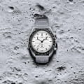 Swatch Swatch x Omega Bioceramic Moonswatch 1965 SO33M106 кварцевые мужские часы часы крупный план белый циферблата