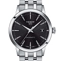 Tissot Tissot Classic Dream Swissmatiс T129.407.11.051.00 Classic Dream T1294071105100 механические мужские часы  черный циферблат, браслет нержавеющая сталь — вид спереди