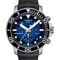 Tissot Tissot Seastar 1000 Chronograph T120.417.17.041.00 Seastar 1000 T1204171704100 кварцевые мужские часы синий циферблат, браслет каучук — вид спереди