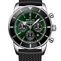 Breitling Breitling Superocean Heritage B01 Chronograph 44 Limited Edition AB01621A1L1S1  AB01621A1L1S1 механические мужские часы зеленый циферблат, браслет каучук — вид спереди