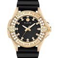 Philipp Plein Philipp Plein Plein Majesty PWOFA0225  PWOFA0225 кварцевые женские часы черный циферблат, браслет силикон — вид спереди