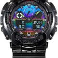 Casio Casio G-Shock GA-100RGB-1ADR (GA-100RGB-1A) электронные мужские часы часы крупный план цветной циферблата
