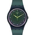 Swatch Swatch Gent Biosourced Standard SO28N117  SO28N117 кварцевые женские часы синий циферблат, браслет силикон — вид спереди