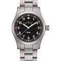 Hamilton Hamilton Khaki Field Quartz 38mm H69401131  H69401131 кварцевые мужские часы  черный циферблат, браслет нержавеющая сталь — вид спереди